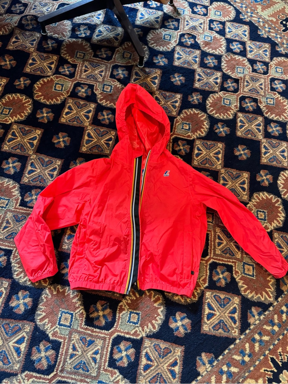 Kids' K-Way Le Vrai Claude 3.0 Water Resistant Hooded Windbreaker